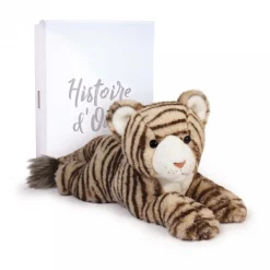 Histoire d'Ours Dans La Forêt Tropicale^Peluche Tigre Beige - 35 cm