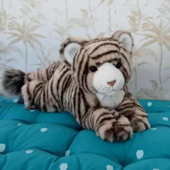 Histoire d'Ours Dans La Forêt Tropicale^Peluche Tigre Beige - 35 cm