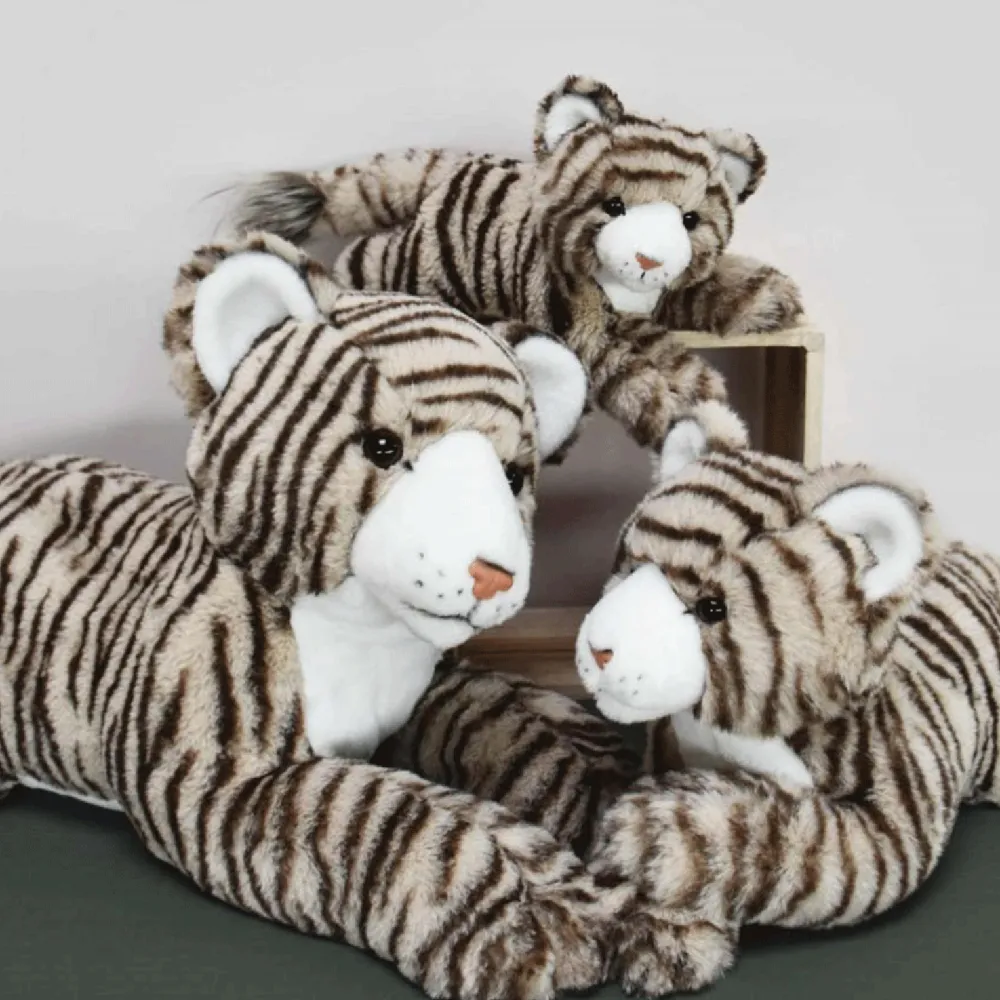Histoire d'Ours Dans La Forêt Tropicale^Peluche Tigre Beige - 35 cm