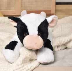 Histoire d'Ours Autres Animaux De La Ferme^Peluche vache - 40 cm - Les Allongés Stretch