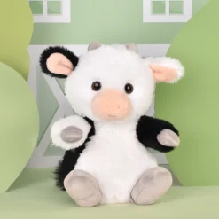 Histoire d'Ours Autres Animaux De La Ferme^Peluche vache noir et he - 20 cm