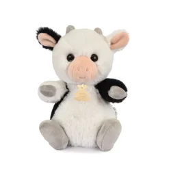 Histoire d'Ours Autres Animaux De La Ferme^Peluche vache noir et he - 20 cm