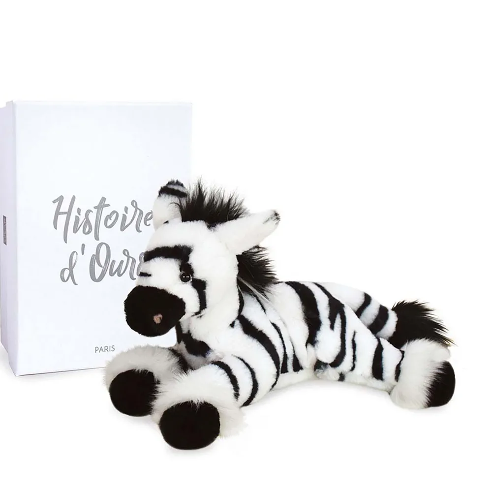 Histoire d'Ours Dans La Savane^Peluche Zèbre et noir - 25 cm