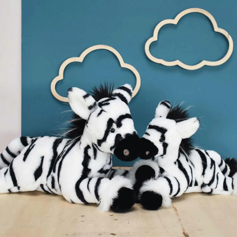 Histoire d'Ours Dans La Savane^Peluche Zèbre et noir - 25 cm