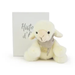 Histoire d'Ours Autres Animaux De La Ferme^Petite Peluche Agneau foulard - 14 cm