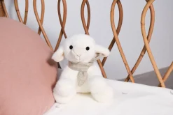 Histoire d'Ours Autres Animaux De La Ferme^Petite Peluche Agneau foulard - 14 cm