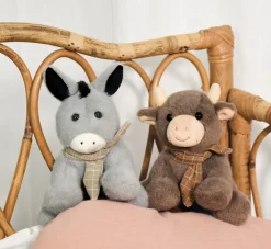 Histoire d'Ours Autres Animaux De La Ferme^Petite peluche Âne foulard - 14 cm
