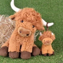 Histoire d'Ours Autres Animaux De La Ferme^Porte clé Peluche vache ecossaise - Puy du Fou - 15 cm