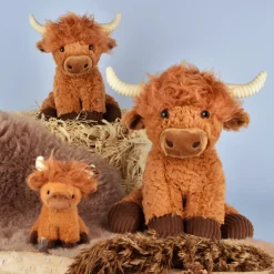 Histoire d'Ours Autres Animaux De La Ferme^Porte clé Peluche vache ecossaise - Puy du Fou - 15 cm