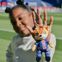 Histoire d'Ours Collection X Psg^Porte clé PSG - Mascotte Germain Le Lynx -15 cm
