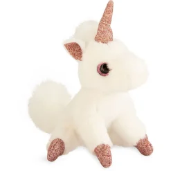 Histoire d'Ours Les Féeriques^Porte-Clé Peluche Licorne Blanc Rose - 14 cm