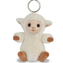 Histoire d'Ours Autres Animaux De La Ferme^Porte-clés agneau écru - 12 cm - Les doux stretch