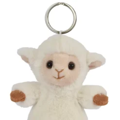 Histoire d'Ours Autres Animaux De La Ferme^Porte-clés agneau écru - 12 cm - Les doux stretch
