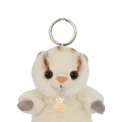 Histoire d'Ours Les Chiens & Les Chats^Porte-clés chat écru - 12 cm - Les doux stretch