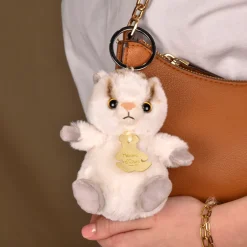 Histoire d'Ours Les Chiens & Les Chats^Porte-clés chat écru - 12 cm - Les doux stretch