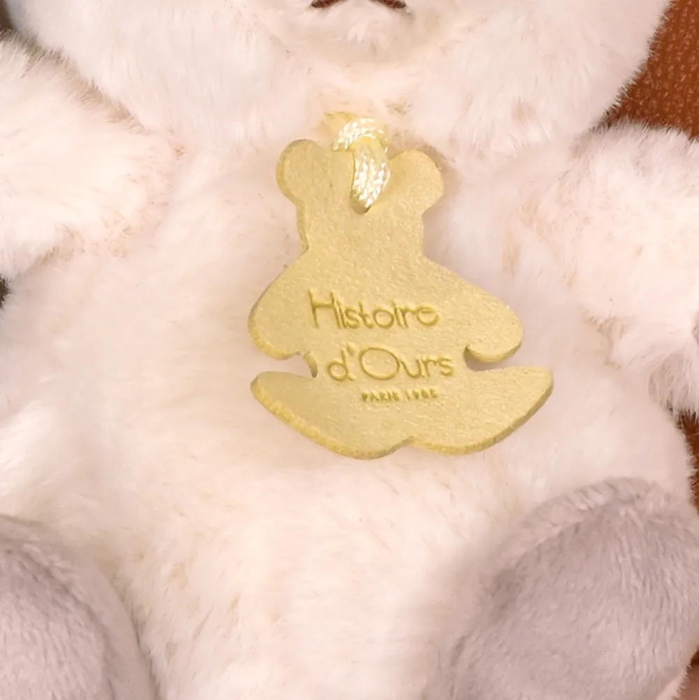 Histoire d'Ours Les Chiens & Les Chats^Porte-clés chat écru - 12 cm - Les doux stretch