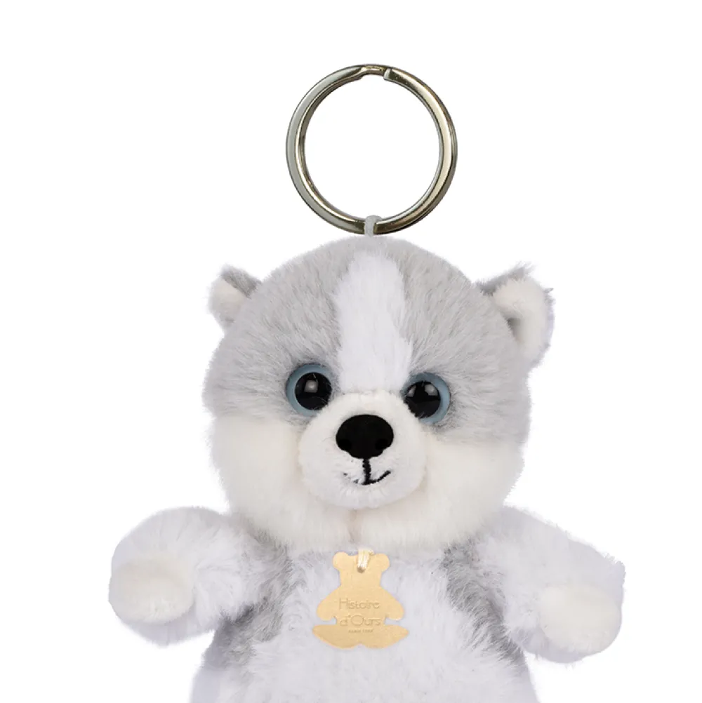 Histoire d'Ours Les Chiens & Les Chats^Porte-clés chien Husky - 12 cm - Les doux stretch