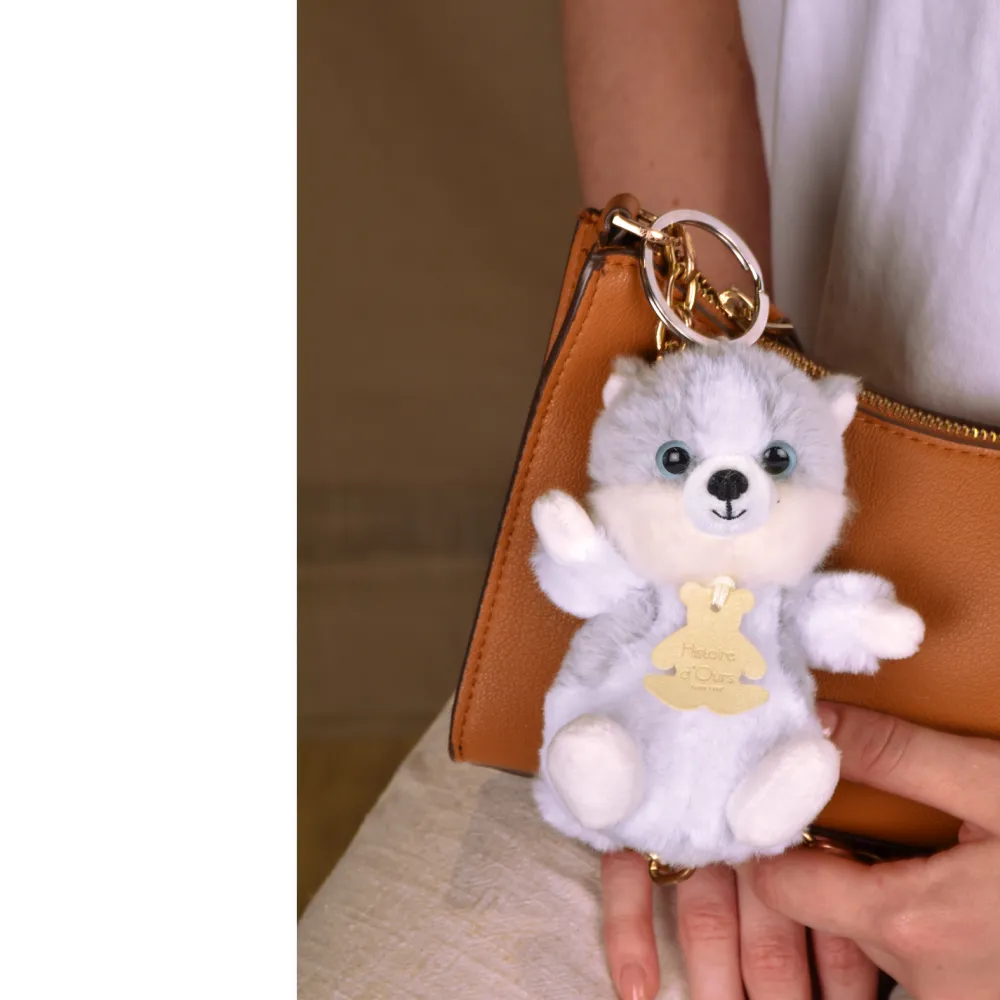 Histoire d'Ours Les Chiens & Les Chats^Porte-clés chien Husky - 12 cm - Les doux stretch