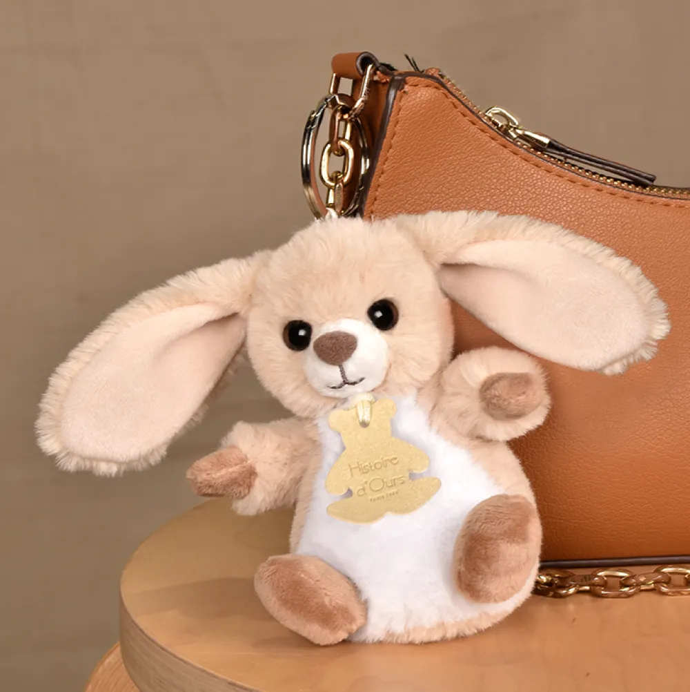 Histoire d'Ours Les Lapins^Porte-clés lapin - 12 cm - Les doux stretch