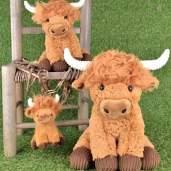 Histoire d'Ours Autres Animaux De La Ferme^Vache ecossaise en peluche - Puy du Fou - 20 cm